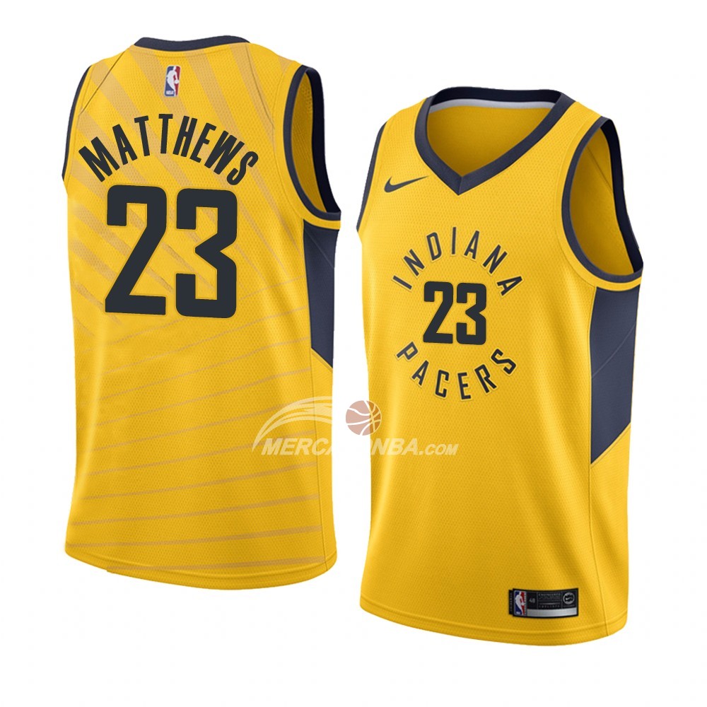 Maglia Indiana Pacers Wesley Matthews Statement 2018 Giallo